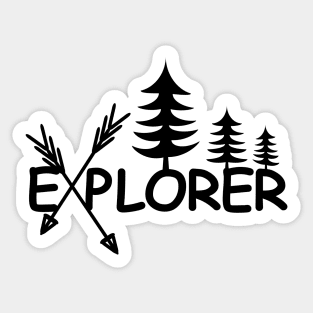 Explorer Outdoors Black Design Sticker